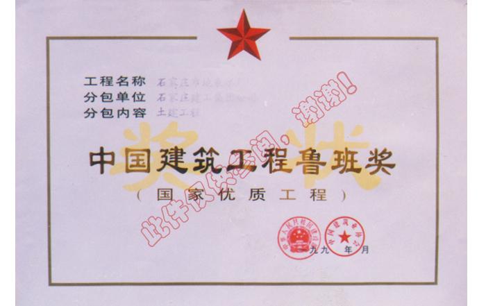 魯班獎(jiǎng)地表水廠